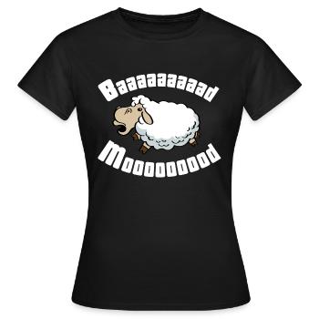 Baaaad Mooood Launische Person Geschenk - Frauen T-Shirt - Schwarz - Vorne - AI Model Female 172 dark (172cm)