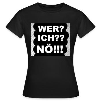 ZoffArt NÖ!!! - Frauen T-Shirt - Schwarz - Vorne - AI Model Female 172 dark (172cm)