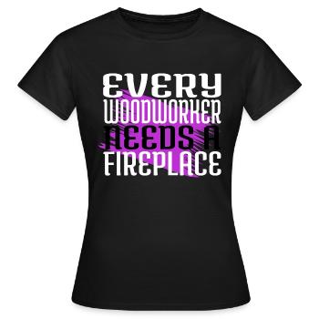 carpenter funny tshirts statement lumber - Frauen T-Shirt - Schwarz - Vorne - AI Model Female 172 dark (172cm)