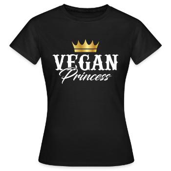 Vegan Princess - Women's T-Shirt - black - Front - AI Model Female 172 dark (172cm)