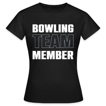 Bowling Team - Frauen T-Shirt - Schwarz - Vorne - AI Model Female 172 dark (172cm)