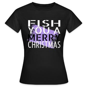 Dictons de citation de pêcheurs Tournois de pêche - T-shirt Femme - noir - Devant - AI Model Female 172 dark (172cm)