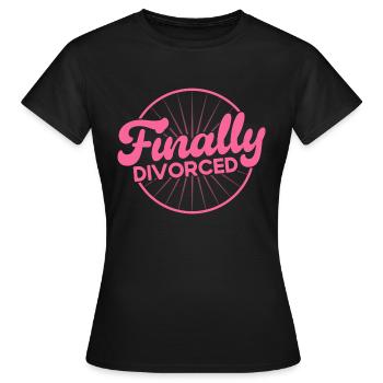 Geschieden Ex Partner Auflösung der Ehe Geschenk - Frauen T-Shirt - Schwarz - Vorne - AI Model Female 172 dark (172cm)