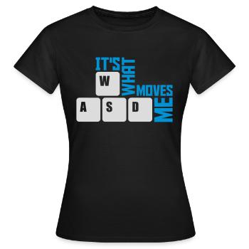 c’est ce qui m’émeut - T-shirt Femme - noir - Devant - AI Model Female 172 dark (172cm)