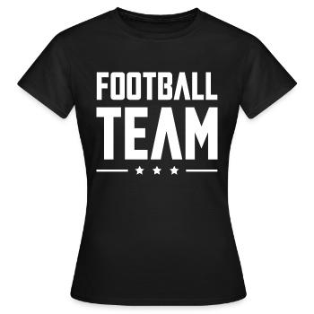 Football Team - Women's T-Shirt - black - Front - AI Model Female 172 dark (172cm)