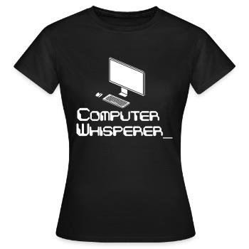 Logiciel de codage Computer Whisperer - T-shirt Femme - noir - Devant - AI Model Female 172 dark (172cm)