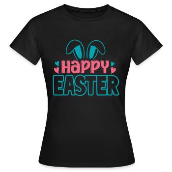 Happy Easter - Frauen T-Shirt - Schwarz - Vorne - AI Model Female 172 dark (172cm)