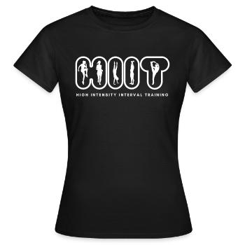 HIIT High Intensity Interval Training Figuren - Frauen T-Shirt - Schwarz - Vorne - AI Model Female 172 dark (172cm)