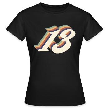 13e anniversaire vintage - T-shirt Femme - noir - Devant - AI Model Female 172 dark (172cm)