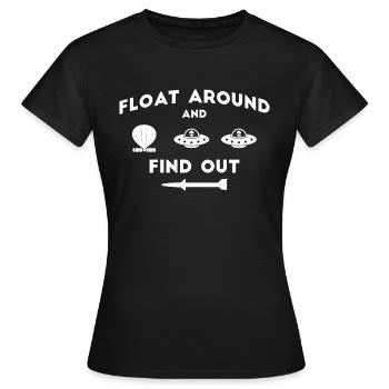 Schweben Sie herum und finden Sie heraus, dass der chinesische Spionageballon und - Frauen T-Shirt - Schwarz - Vorne - AI Model Female 172 dark (172cm)