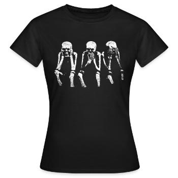 N’entendez rien, ne dites rien, ne voyez rien - T-shirt Femme - noir - Devant - AI Model Female 172 dark (172cm)
