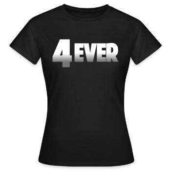 4Ever Album Titel Metal Look - Frauen T-Shirt - Schwarz - Vorne - AI Model Female 172 dark (172cm)