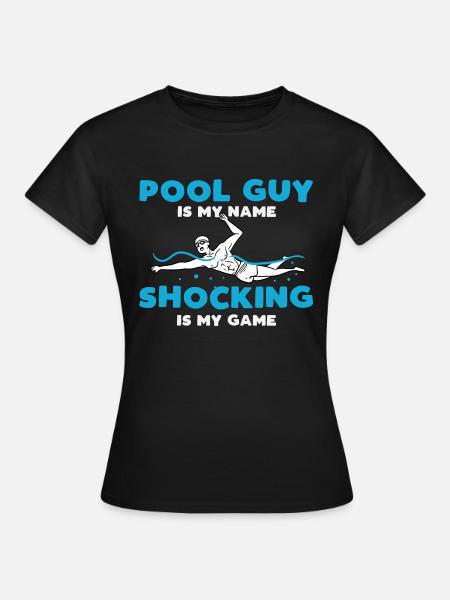 gars de piscine mon nom choquant mon game design - T-shirt Femme - noir