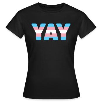 YAY transgender - T-shirt Femme - noir - Devant - AI Model Female 172 dark (172cm)
