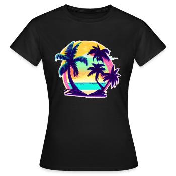 Sommerzeit! - Frauen T-Shirt - Schwarz - Vorne - AI Model Female 172 dark (172cm)