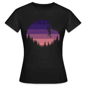 Escalade escalader un rocher - T-shirt Femme - noir - Devant - AI Model Female 172 dark (172cm)
