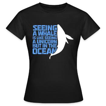 Orca Beobachtung für Buckelwale und Meerwale - Frauen T-Shirt - Schwarz - Vorne - AI Model Female 172 dark (172cm)