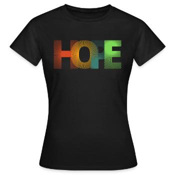ESPOIR | ESPOIR | Imprimer - T-shirt Femme - noir - Devant - AI Model Female 172 dark (172cm)