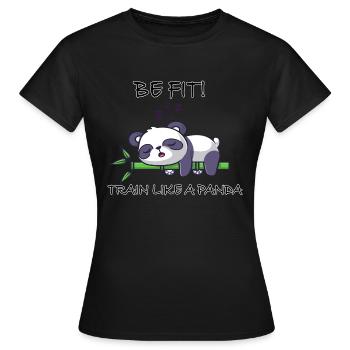 Soyez en forme comme un panda - T-shirt Femme - noir - Devant - AI Model Female 172 dark (172cm)