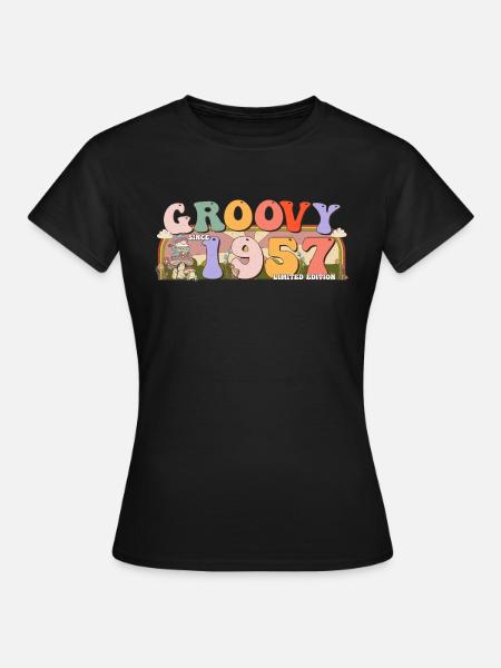 Groovy seit 1957 Retro Hippie 66. Geburtstag - Frauen T-Shirt - Schwarz