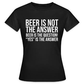 Fête de la boisson alcoolisée à la bière - T-shirt Femme - noir - Devant - AI Model Female 172 dark (172cm)