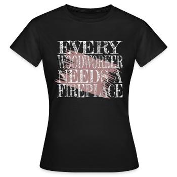 Arbre drôle artisans design geek menuiserie - T-shirt Femme - noir - Devant - AI Model Female 172 dark (172cm)