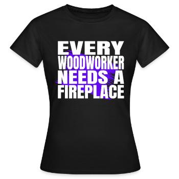 Funshirt marteau-piqueur papa citation drôle - T-shirt Femme - noir - Devant - AI Model Female 172 dark (172cm)