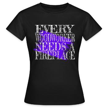 Arboristes A charpentiers prière Tshirts marteau-piqueur - T-shirt Femme - noir - Devant - AI Model Female 172 dark (172cm)