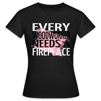 citation drôle bûcheron humour plombier amour - T-shirt Femme - noir - Devant - AI Model Female 172 dark (172cm)