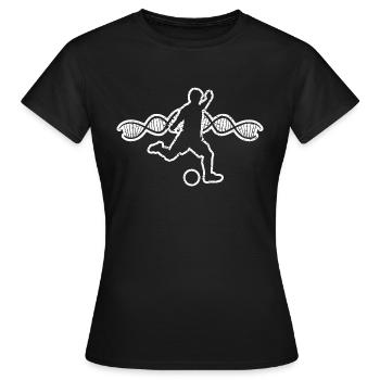 Fußballmannschaft Fußballdesign Fußballspieler - Frauen T-Shirt - Schwarz - Vorne - AI Model Female 172 dark (172cm)