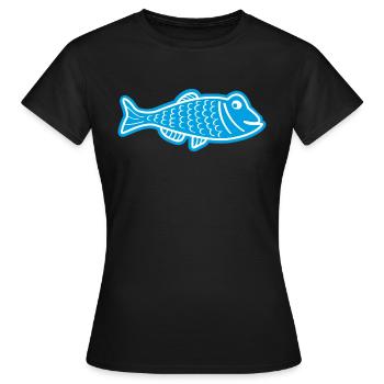 HARENG bleu - T-shirt Femme - noir - Devant - AI Model Female 172 dark (172cm)