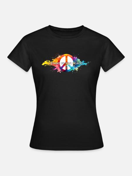 StandUp4peace 01 - Frauen T-Shirt - Schwarz