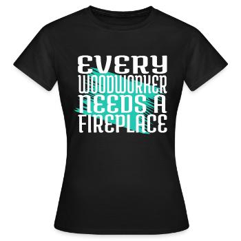 Ébéniste Bday Arboriculture - T-shirt Femme - noir - Devant - AI Model Female 172 dark (172cm)