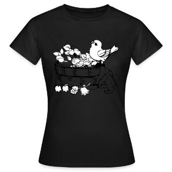 Source - T-shirt Femme - noir - Devant - AI Model Female 172 dark (172cm)