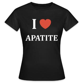 I love Apatite - T-shirt Femme - noir - Devant - AI Model Female 172 dark (172cm)