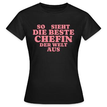 Beste Chefin der Welt Arbeitskollegin - Frauen T-Shirt - Schwarz - Vorne - AI Model Female 172 dark (172cm)