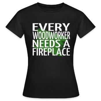 fun cool lumber carpenter hoodies and sweatshirts - Frauen T-Shirt - Schwarz - Vorne - AI Model Female 172 dark (172cm)