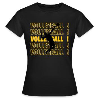 Volleyball Volleyball Volleyball Volleyball - Frauen T-Shirt - Schwarz - Vorne - AI Model Female 172 dark (172cm)