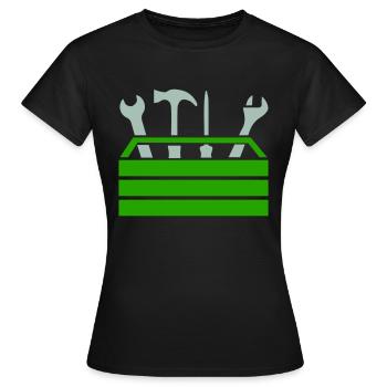 Tool Workshop Tool Box - Women's T-Shirt - black - Front - AI Model Female 172 dark (172cm)