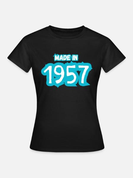 Année 1957 pour les personnes nées en 1957 - T-shirt Femme - noir