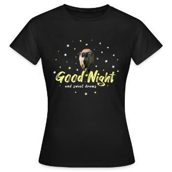 Schaf gute Nacht Schlafshirt - Frauen T-Shirt - Schwarz - Vorne - AI Model Female 172 dark (172cm)