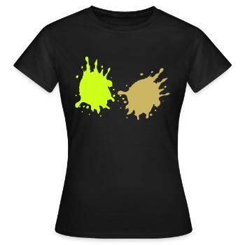 Taches de peinture - T-shirt Femme - noir - Devant - AI Model Female 172 dark (172cm)