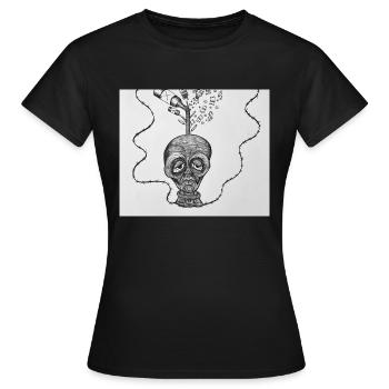 La dépendance tue - T-shirt Femme - noir - Devant - AI Model Female 172 dark (172cm)