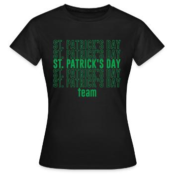 Team Saint-Patrick St Patrick Fête Des Patricks - T-shirt Femme - noir - Devant - AI Model Female 172 dark (172cm)