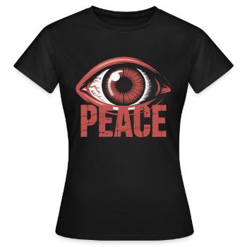 GROSSE BLUTIGE AUGEN - Frauen T-Shirt - Schwarz - Vorne - AI Model Female 172 dark (172cm)