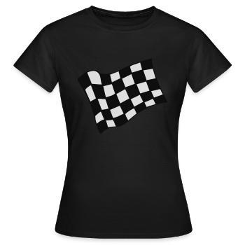 Racing-Zielflagge - Frauen T-Shirt - Schwarz - Vorne - AI Model Female 172 dark (172cm)