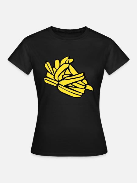 Frieten of chips - Vrouwen T-shirt - zwart
