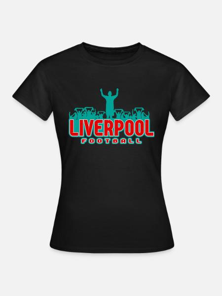 Liverpool Fußball - Dame-T-shirt - sort