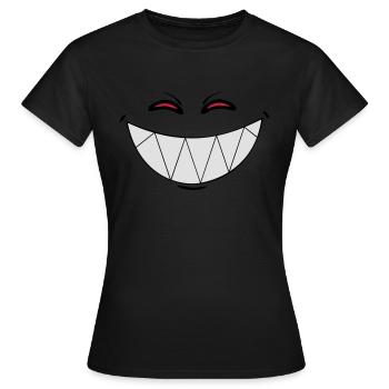 Sourire Démon - T-shirt Femme - noir - Devant - AI Model Female 172 dark (172cm)
