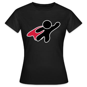 Superhero - Frauen T-Shirt - Schwarz - Vorne - AI Model Female 172 dark (172cm)
